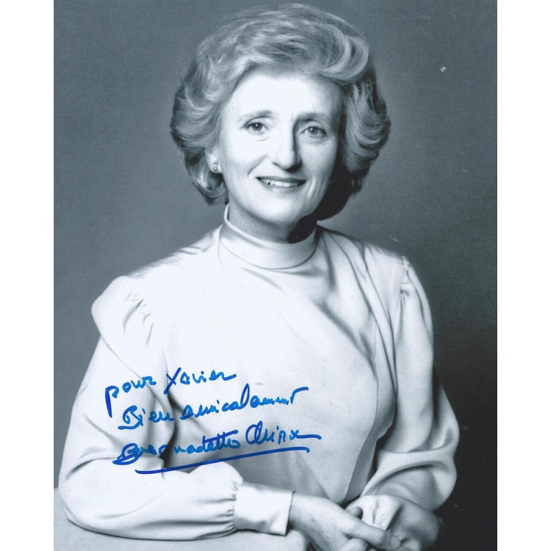 Autographe Bernadette CHIRAC (Photo Dédicacée)