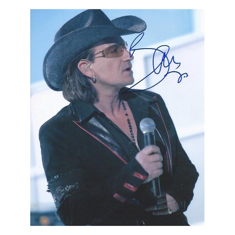 Bono Signed Autographed 11X14 Photo U2 Singer Body Muscle Shirt GV842101