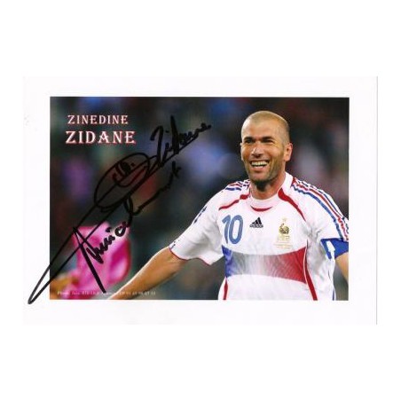 Zinedine ZIDANE Autograph