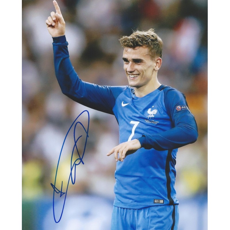 Antoine Griezmann France Autographed Fanatics Authentic Nike Blue