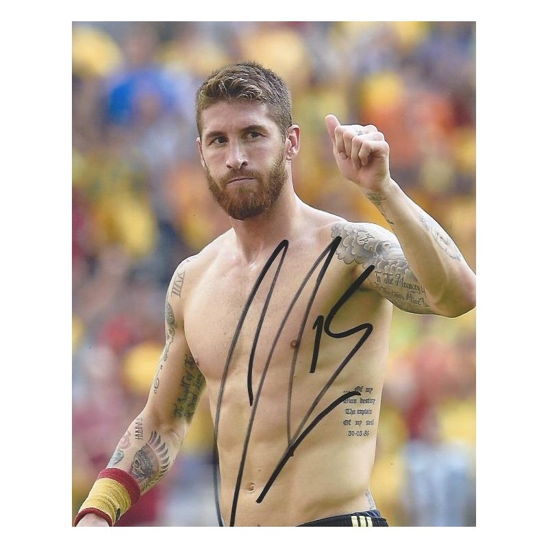 Autographe Sergio RAMOS (Photo dÃ©dicacÃ©e)