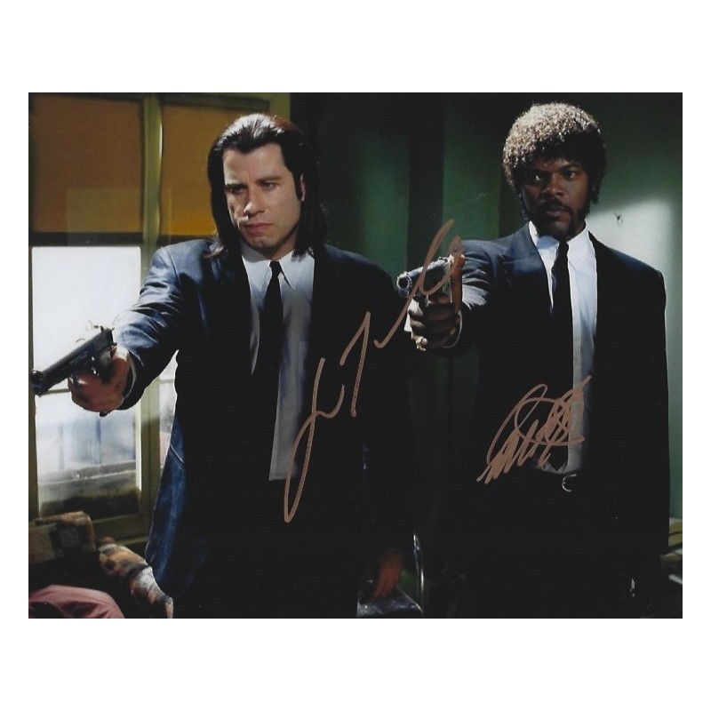 Autographe Samuel L. JACKSON & John TRAVOLTA - PULP ...