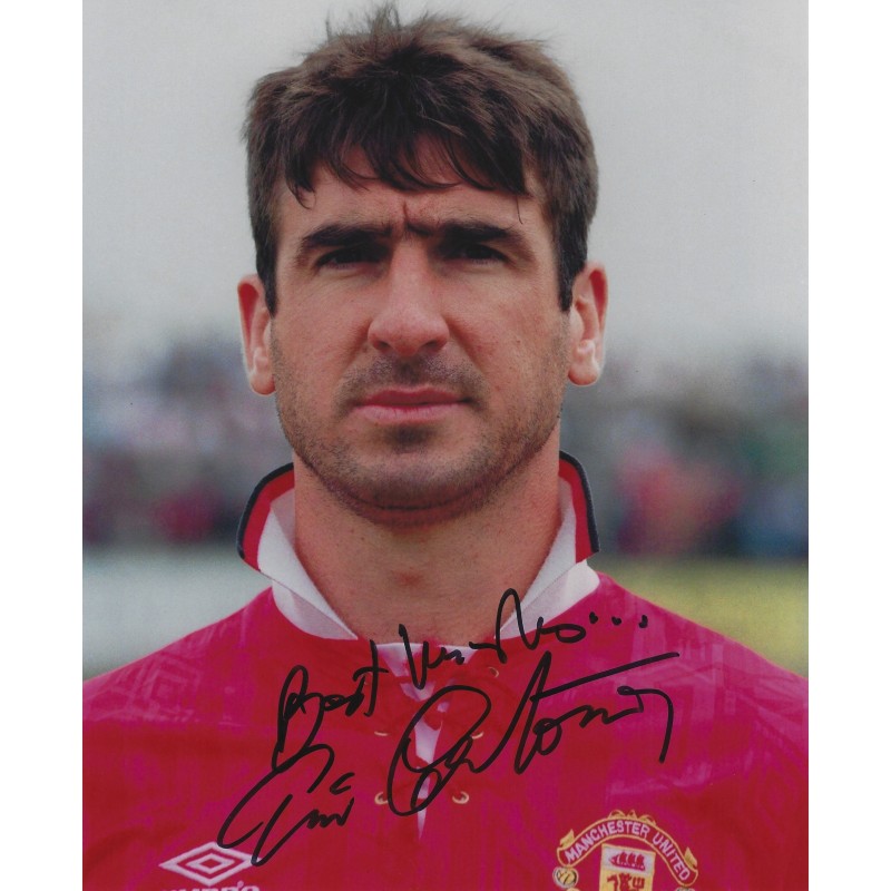 Eric Cantona Hand Signed White Card - 3.5 x 2 Inches Autograph - Soccer Cut  Signatures at 's Sports Collectibles Store