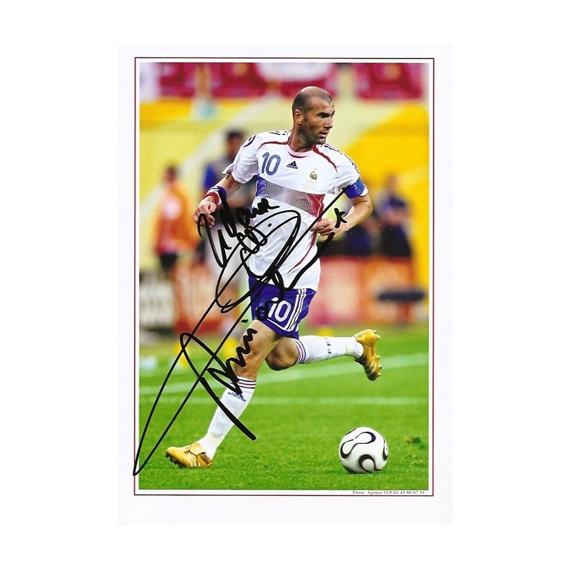 Zinedine ZIDANE Autograph